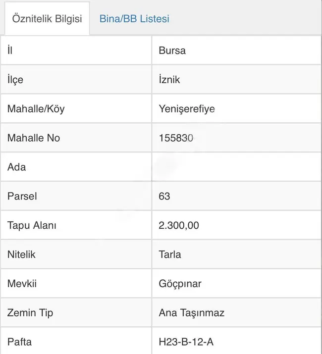 GÖKALP GAYRİMENKULDEN YENİŞEREFİYEDE 2300 m2 TEK TAPU  SATILIK ARSA