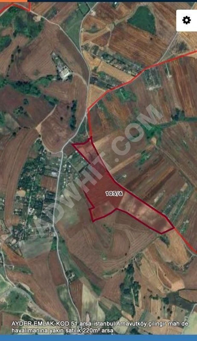 Plot of land for sale with an area of 220 square meters in Istanbul Arnavutköy, Çilingir neighborhood near the airport