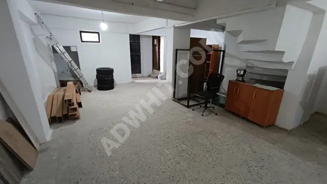 Commercial property for sale, 88 square meters, semi-basement, well-maintained, near Barbaros Mosque in the Siyavuspasa area, Bahcelievler, from OSMANLI EMLAK