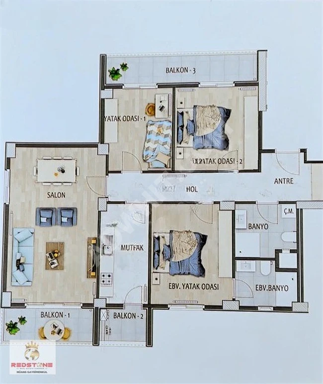 ÇANAKKALE BİGA KORUPARK PROJESİNDE 3+1 SATILIK DAİRE