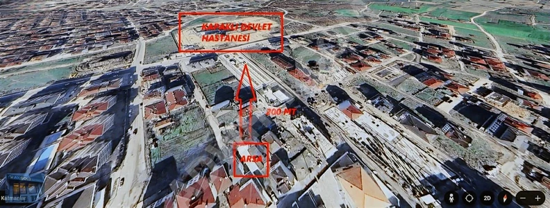 A plot of land with an area of 225 square meters next to the State Hospital in Tekirdağ KAPAKLI