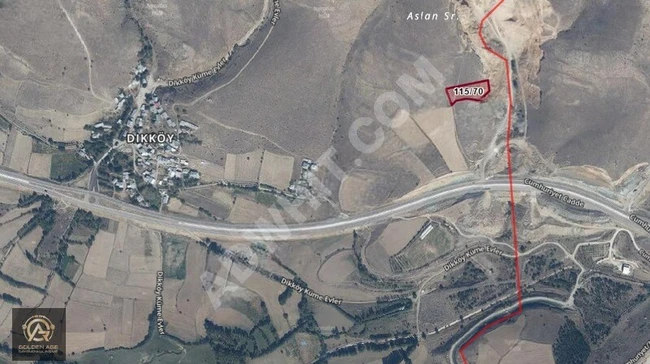 Agricultural land for sale with an area of 4 dunams in Sivas Gölova