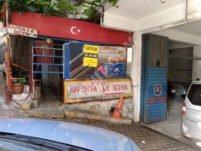 AKDENİZ İNŞAAT GAYRİMENKUL ' den SATILIK OTO KAPORTA DÜKKANI .