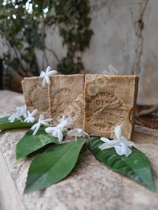 Olive kernel oil soap for hair and skin care