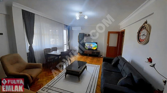 From FULYA EMLAK: Fully furnished 3+1 apartment for short-term rent behind CEVAHIR mall