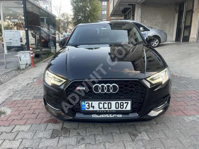 سيارة أودي A3 1.6 TDİ موديل 2019، بحالة أصلية، بدون حوادث، وبمسافة 96,000 كم.