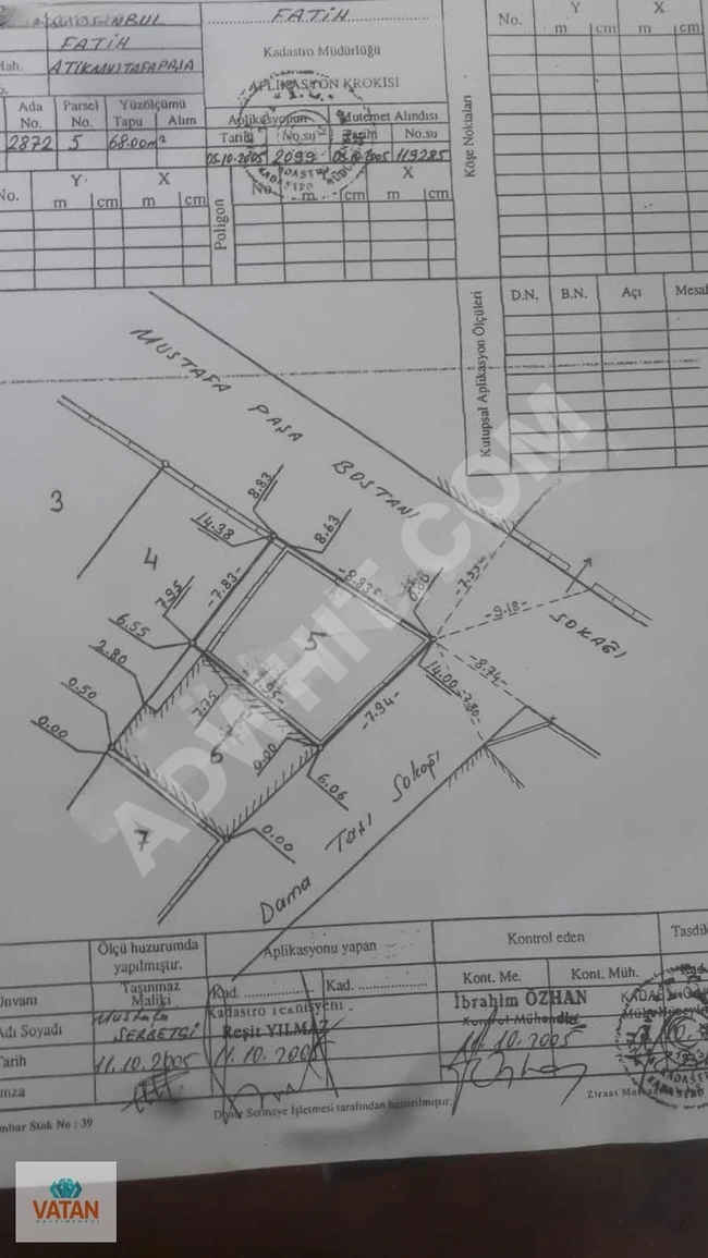 Built land for sale in Ayvansaray