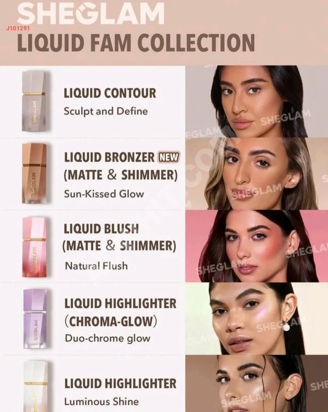 Parlak sıvı bronzer