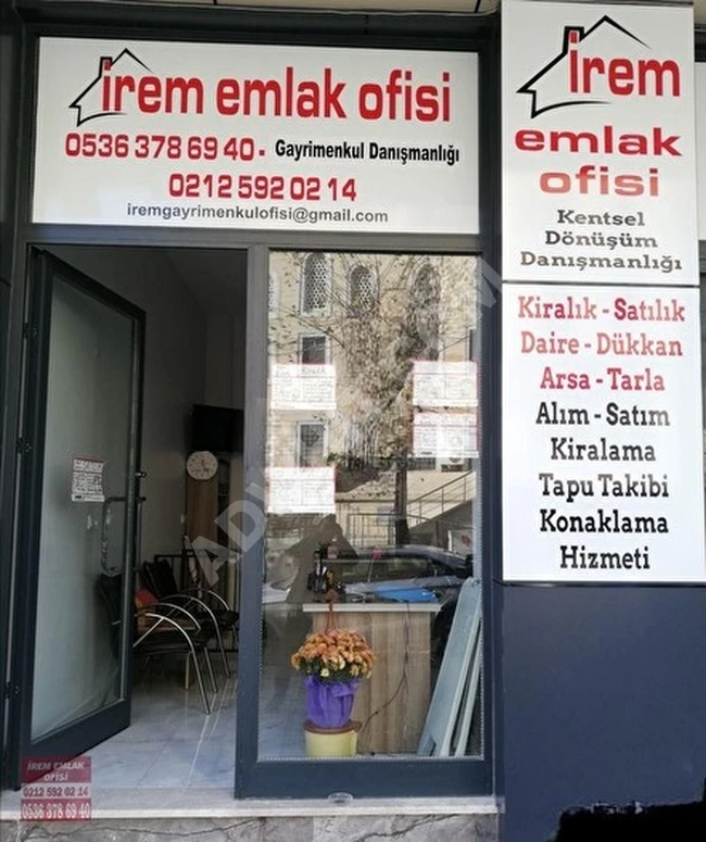 Küçükçekmece  Yeşilova da Kiralık Giriş Dükkan 18M2