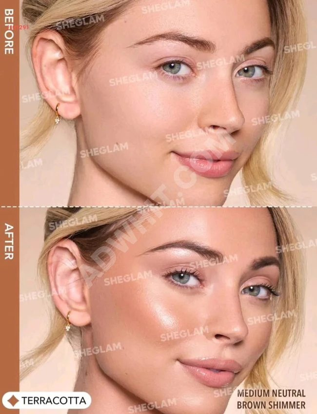 Parlak sıvı bronzer