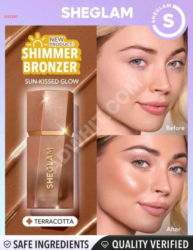 Parlak sıvı bronzer