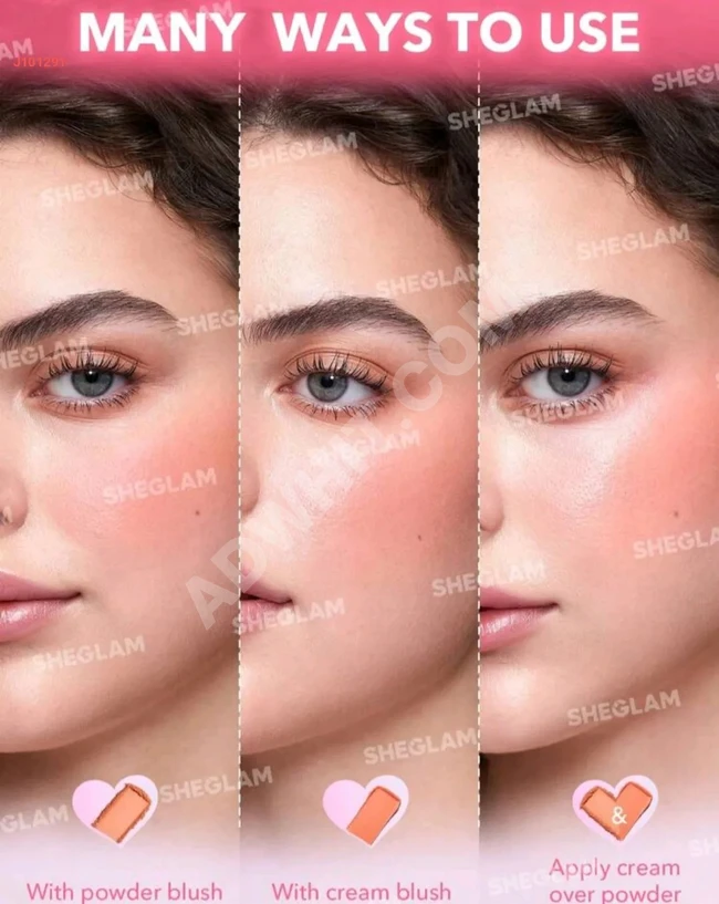 SHEGLAM Işıltılı Bitişli Highlighter Toz Yüz pembe Pudrası