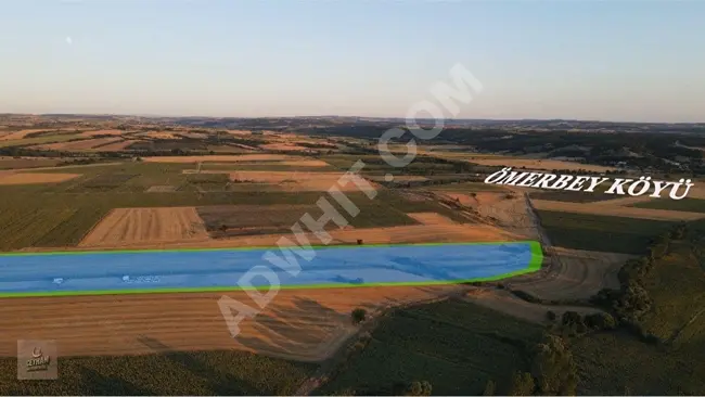 A land of 4.073 square meters in Edirne Uzunköprü Ömerbey near the village with comprehensive approval