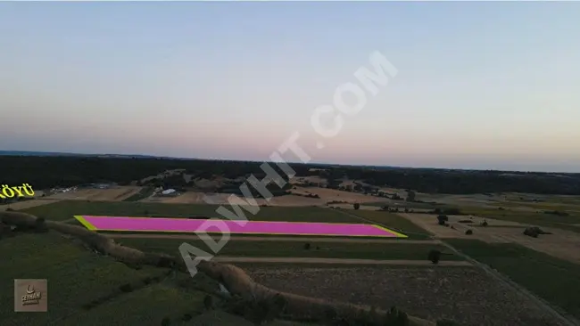 Land with an area of 1,588 square meters within walking distance from the village in Edirne Uzunköprü Ömerbey