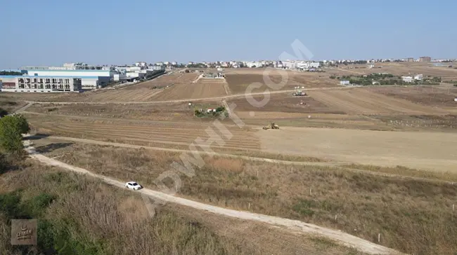 Land ready for construction with an area of 582 square meters in Silivri Sancaktepe, on a dual road frontage