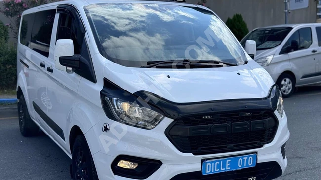 From DİCLE: Ford Transit Custom 2022, long luxurious chassis, 170 horsepower, 38/km, accident-free, financing and trade available