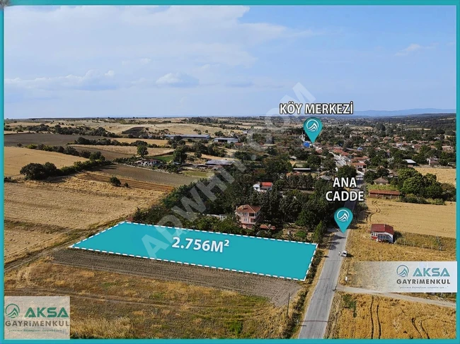 Plot of land for sale in PINARHİSAR OSMANCIK - Single title deed - 2756 m²