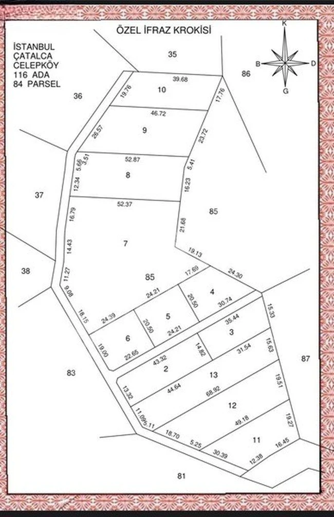 İSTANBUL ÇATALCA CELEPKÖY SATILIK 600-800-1200 M2'LER ARSA TARLA