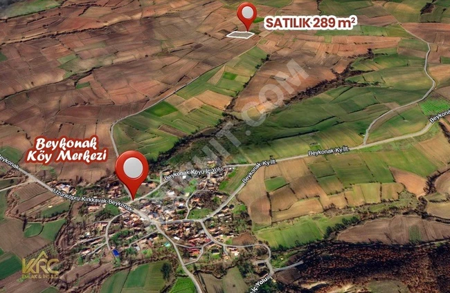 Great opportunity! A plot of land measuring 289 m² near the road in Beykonak, next to the village