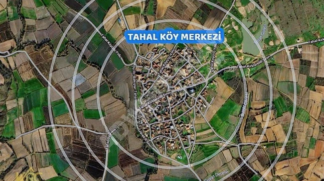 Attention! A plot of land measuring 1,950 square meters for sale in Edirne, located on the urban planning boundary next to the village