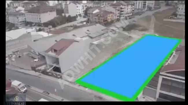 Commercial land designated for construction with an area of 1310 square meters in the center of ARNAVUTKÖY, on Y.BEYAZIT Street