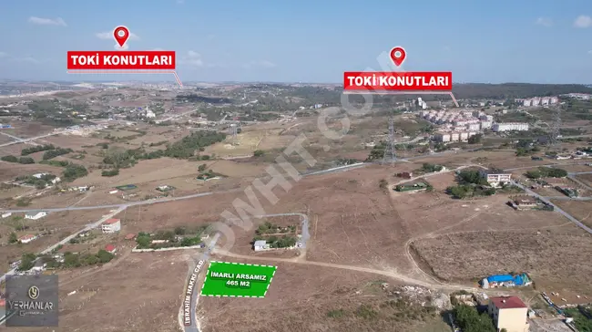 A licensed land with an area of 465 m² in ARNAVUTKÖY TAŞOLUK with one title deed