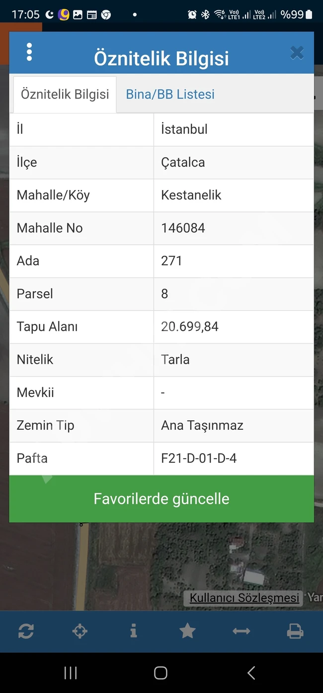 Plot of land in Çatalca kestanelik