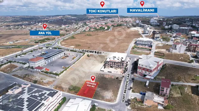 ARNAVUTKÖY TAŞOLUKDA ANAYOLA CEPHE 438 m2 İMARLI İFRAZLI ARSA