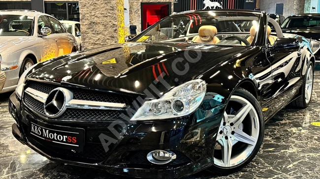 2008 مرسيدس بنز SL 350 بدون طلاء، خارج من الوكالة، سقف زجاجي، لون داخلي بني، 87,000 كم