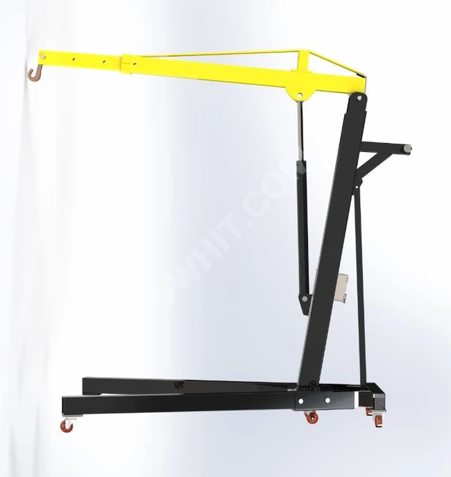 Manual hydraulic mobile workshop crane