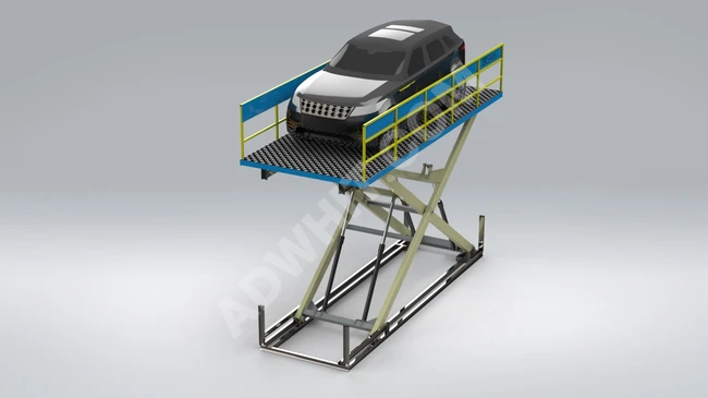 Hydraulic platform for liftable vehicles