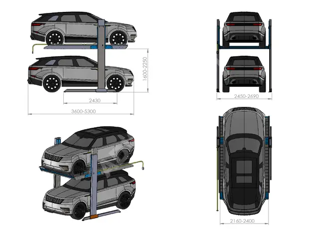 2 KATLI HİDROLİK OTOPARK LİFTİ