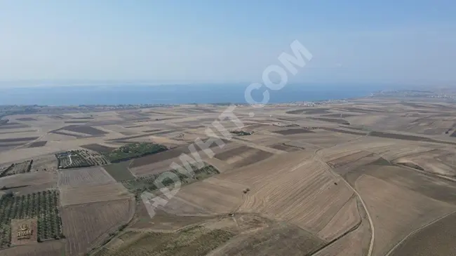 A land with an area of 416 m² in a prime location in Marmaraereğlisi Çeşmeli, with an open road all year round