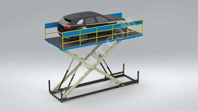 Hydraulic platform for liftable vehicles