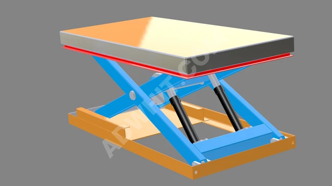 Hydraulic inclined loading platform with a capacity of 1000 kg