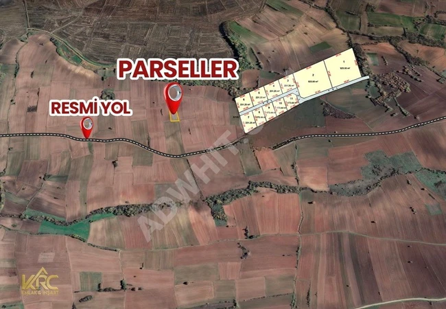 2 plots of land with an area of 173m² with only a permit and title deed for 52,000 Turkish Lira