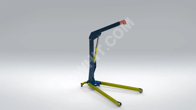 Manual hydraulic mobile workshop crane