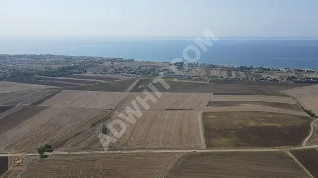 For sale: Land of 250 square meters in the area of Marmaraereğlisi Çeşmeli, overlooking the sea and close to the asphalt