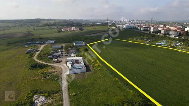 A plot of land measuring 250 m² in a prime location on the main street in Arnavutköy Hadımköy