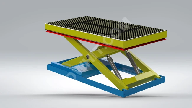 Hydraulic inclined loading platform with a capacity of 1000 kg