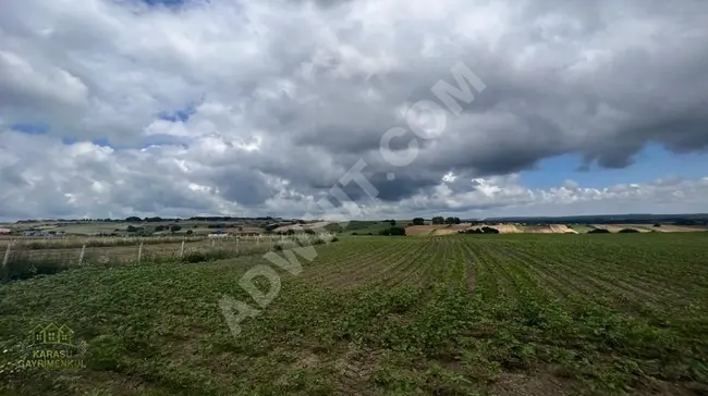 Agricultural land with an area of 915 m² in Çatalca Çiftlikköy, surrounded by nature