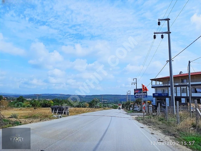 Independent land for sale in KESTANELİK, overlooking the main road