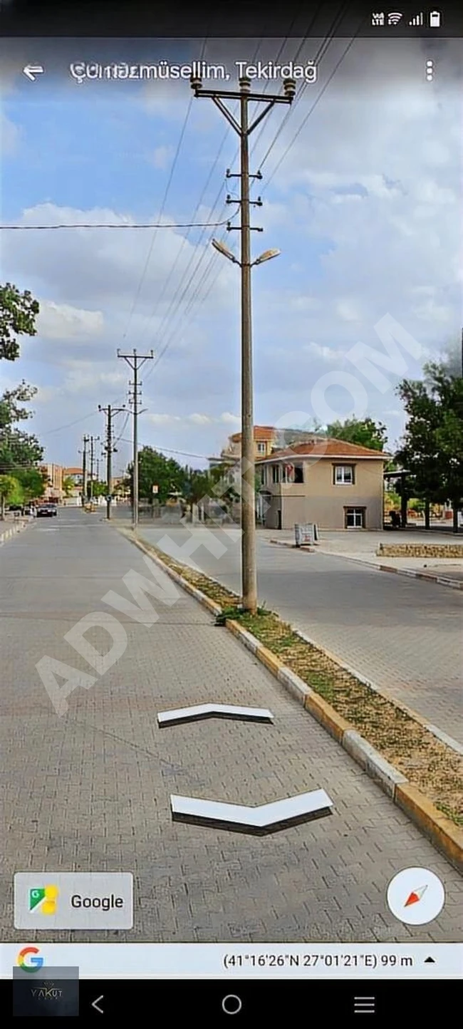 A plot of land 1000 square meters in the municipality of TEKİRDAĞ HAYRABOLU ÇERKEZMÜSELLİM