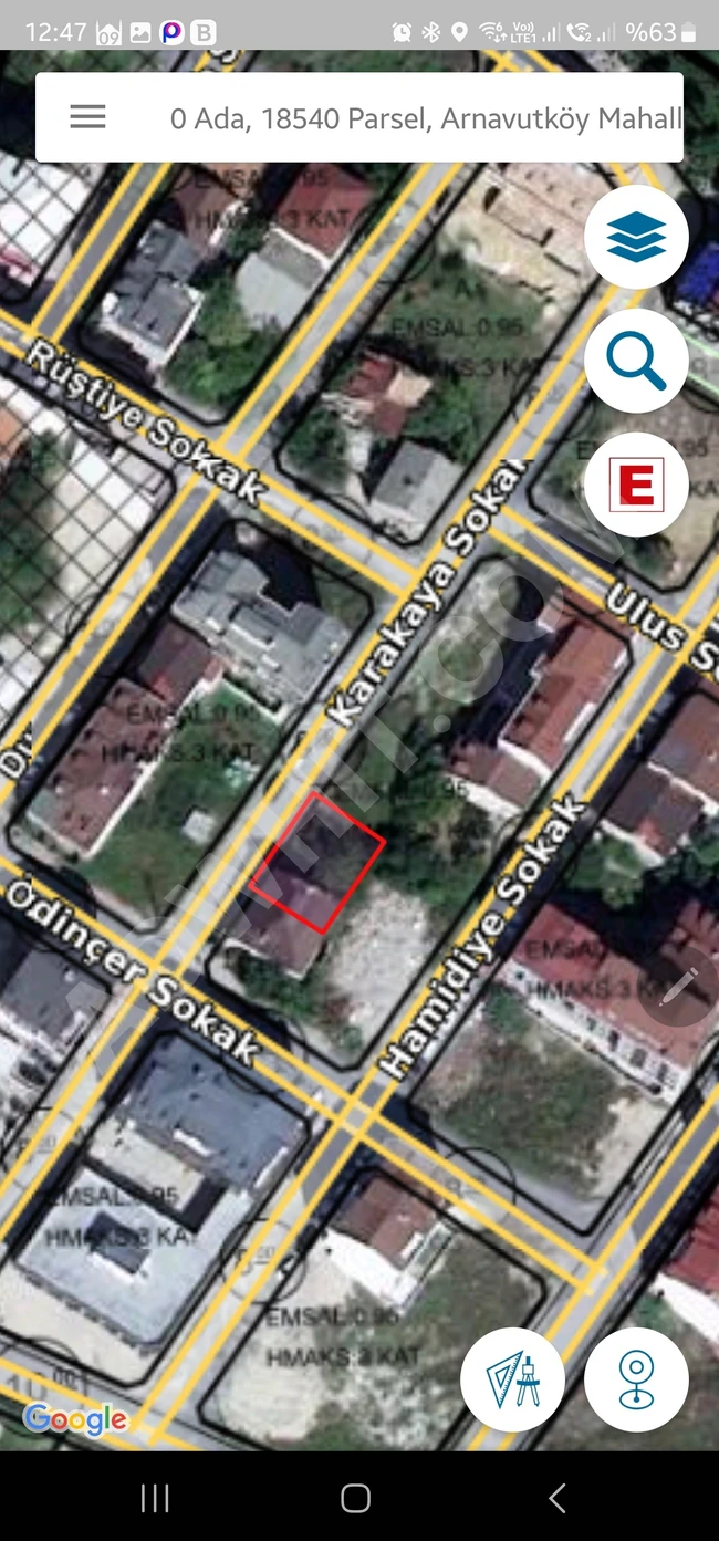 Land for sale in Arnavutköy Taşoluk neighborhood