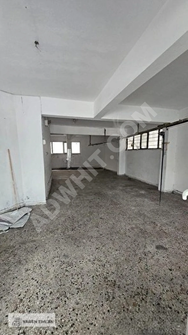 From YAREN EMLAK: Shop for rent in ESENLER NİNE HATUN MAH, with an area of 100 square meters, elevated ground floor