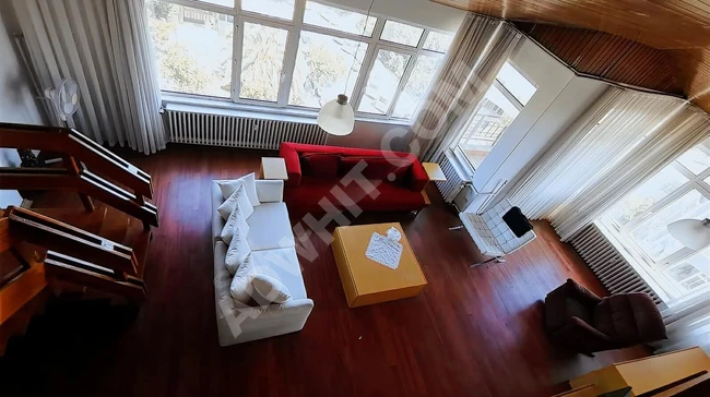 Furnished and spacious duplex apartment for rent with a terrace in LEVENT