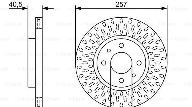 Front brake disc for Fiat Doblo, Albea, Linea, Bravo, Panda 1.4/1.3 JTD, Stilo, Idea