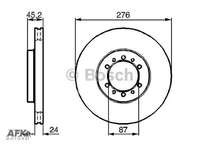 Front Air Brake Disc Mitsubishi L200 92-07 4WD Pajero 1990 3.0/3.5 V