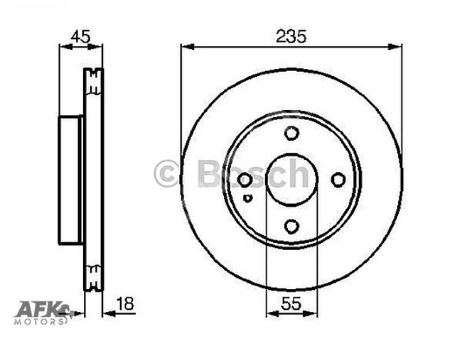 ديسك امامي هوائي  MAZDA 323 89-96 MAZDA 121 1,1/1,3 16V/ 1,5L 16V 9