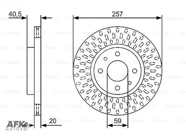 Front brake disc for Fiat Doblo, Albea, Linea, Bravo, Panda 1.4/1.3 JTD, Stilo, Idea